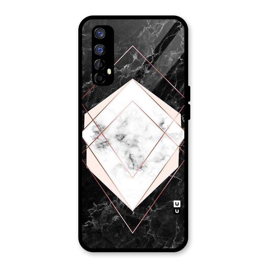 Marble Texture Print Glass Back Case for Realme 7
