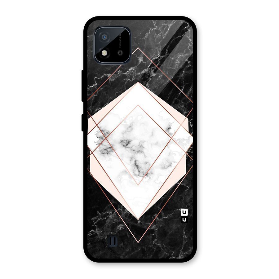 Marble Texture Print Glass Back Case for Realme C11 2021