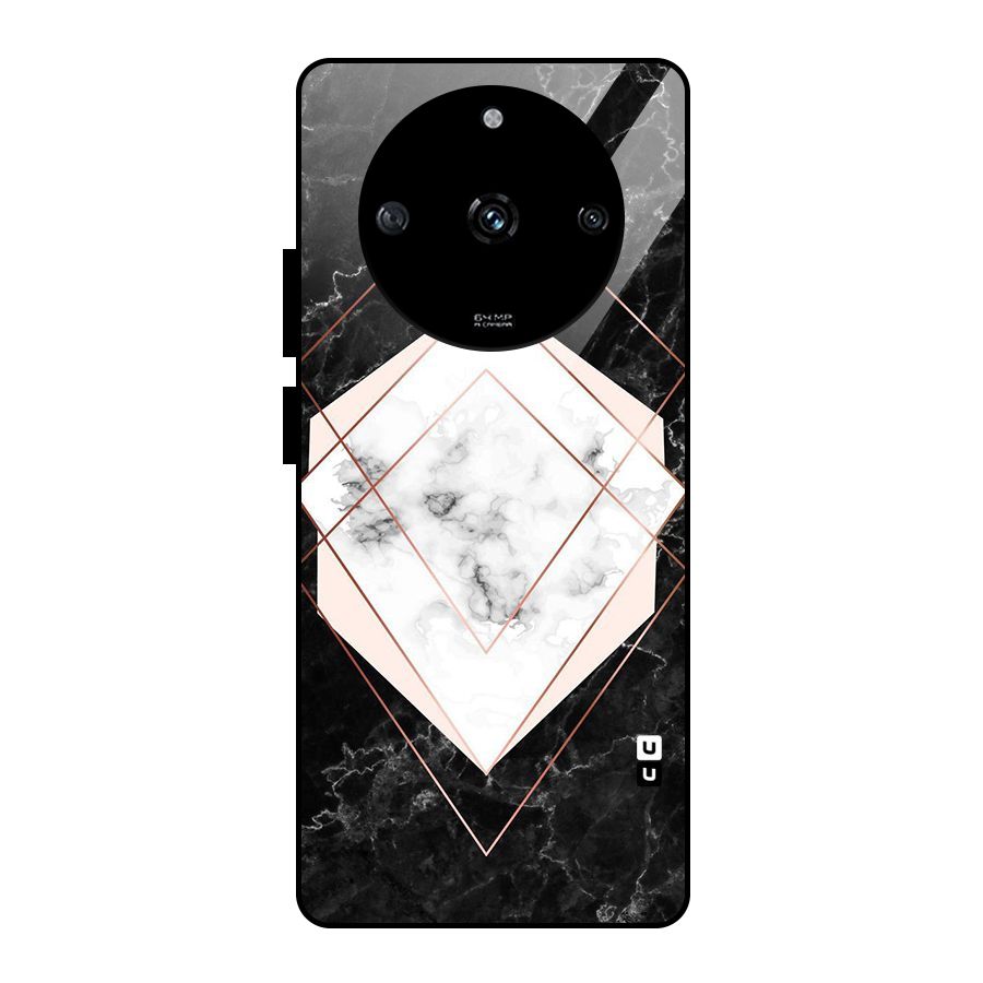 Marble Texture Print Glass Back Case for Realme Narzo 60 5G