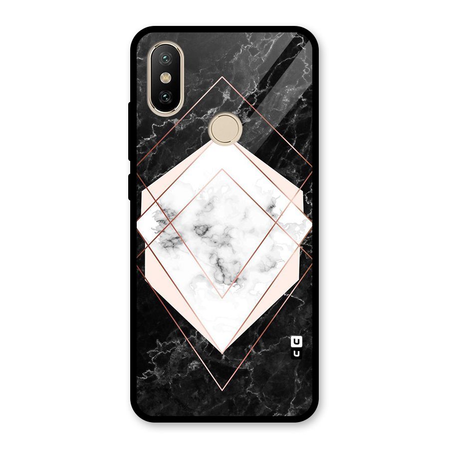 Marble Texture Print Glass Back Case for Redmi A2