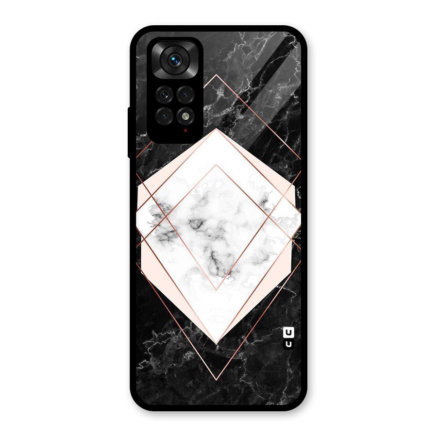 Marble Texture Print Glass Back Case for Redmi Note 11S