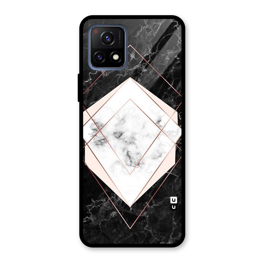 Marble Texture Print Glass Back Case for Vivo Y72 5G