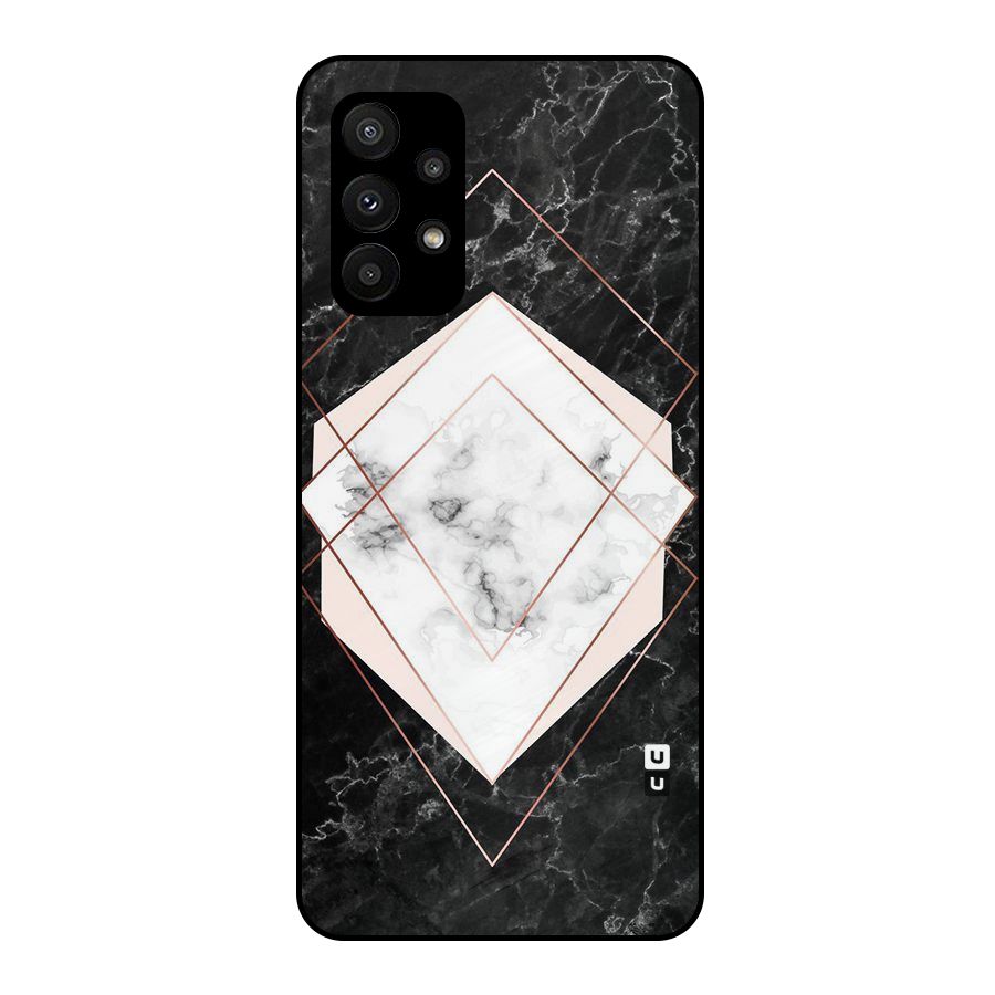 Marble Texture Print Metal Back Case for Galaxy A23