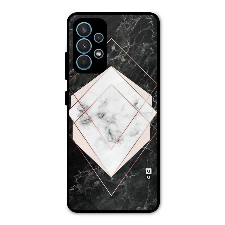 Marble Texture Print Metal Back Case for Galaxy A32