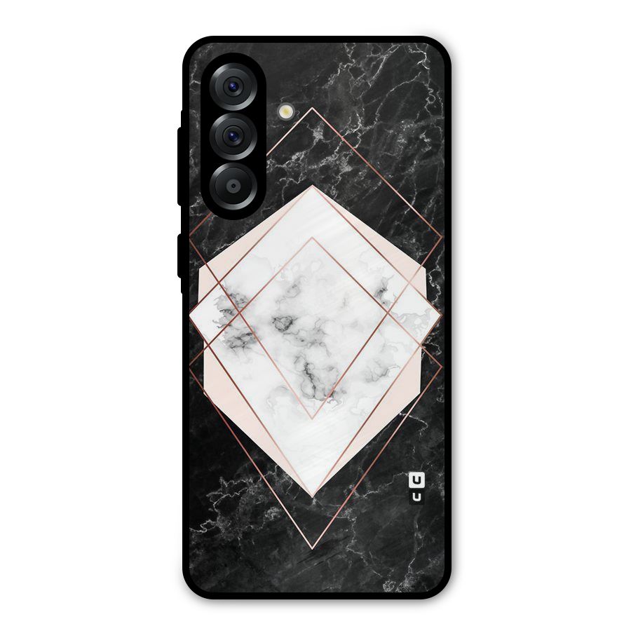 Marble Texture Print Metal Back Case for Galaxy A36