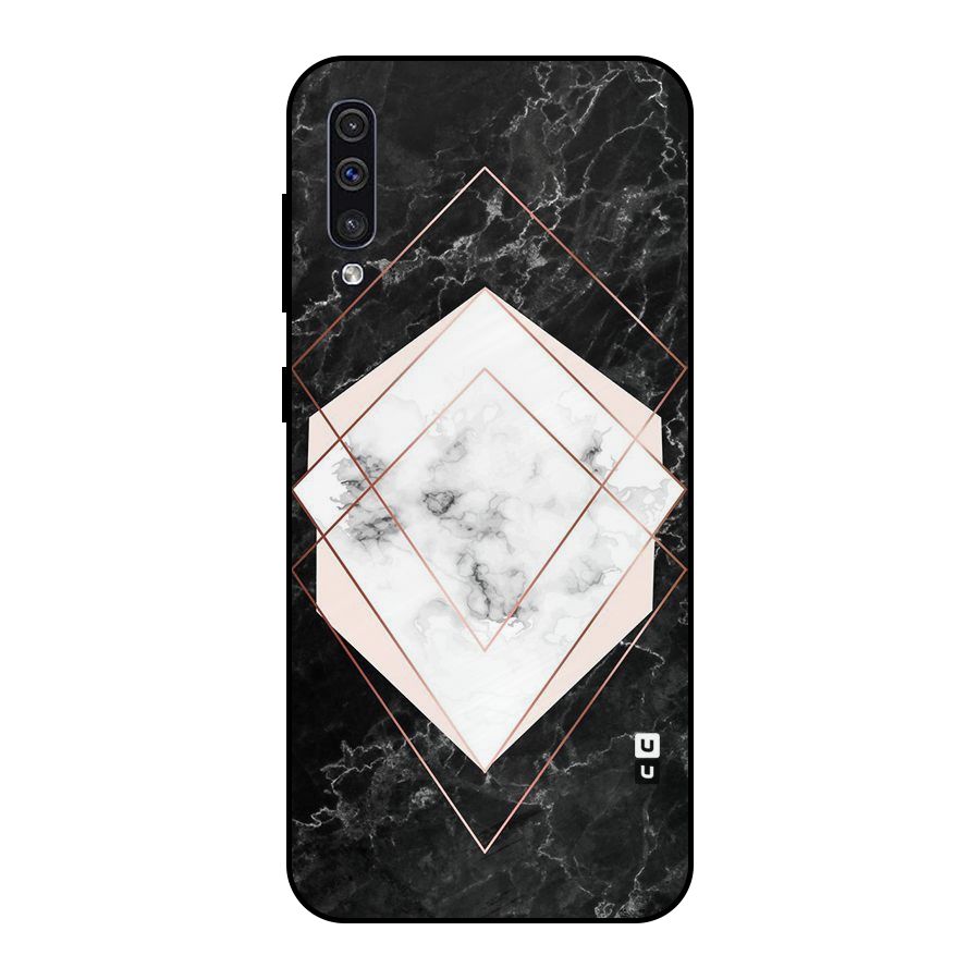 Marble Texture Print Metal Back Case for Galaxy A50