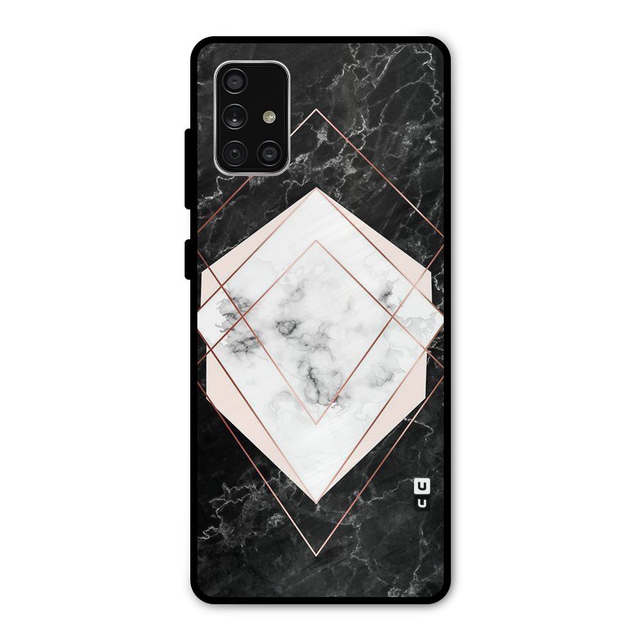 Marble Texture Print Metal Back Case for Galaxy A71