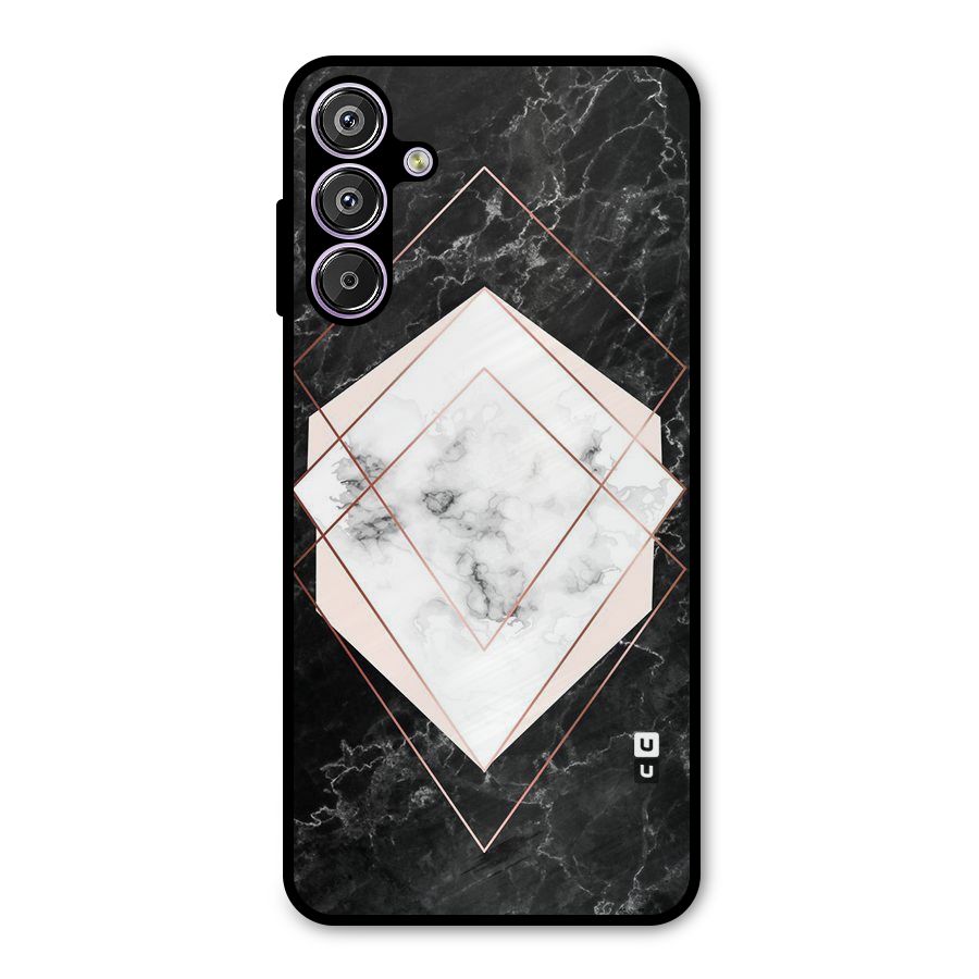 Marble Texture Print Metal Back Case for Galaxy M15