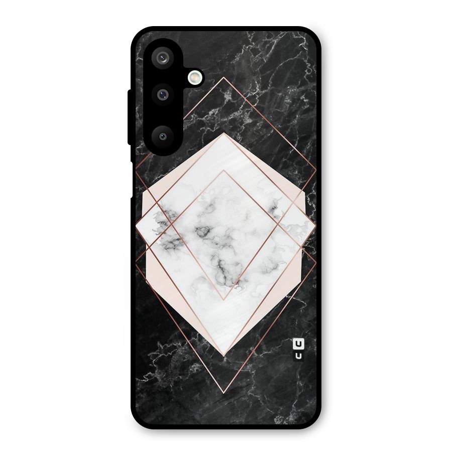 Marble Texture Print Metal Back Case for Galaxy M16