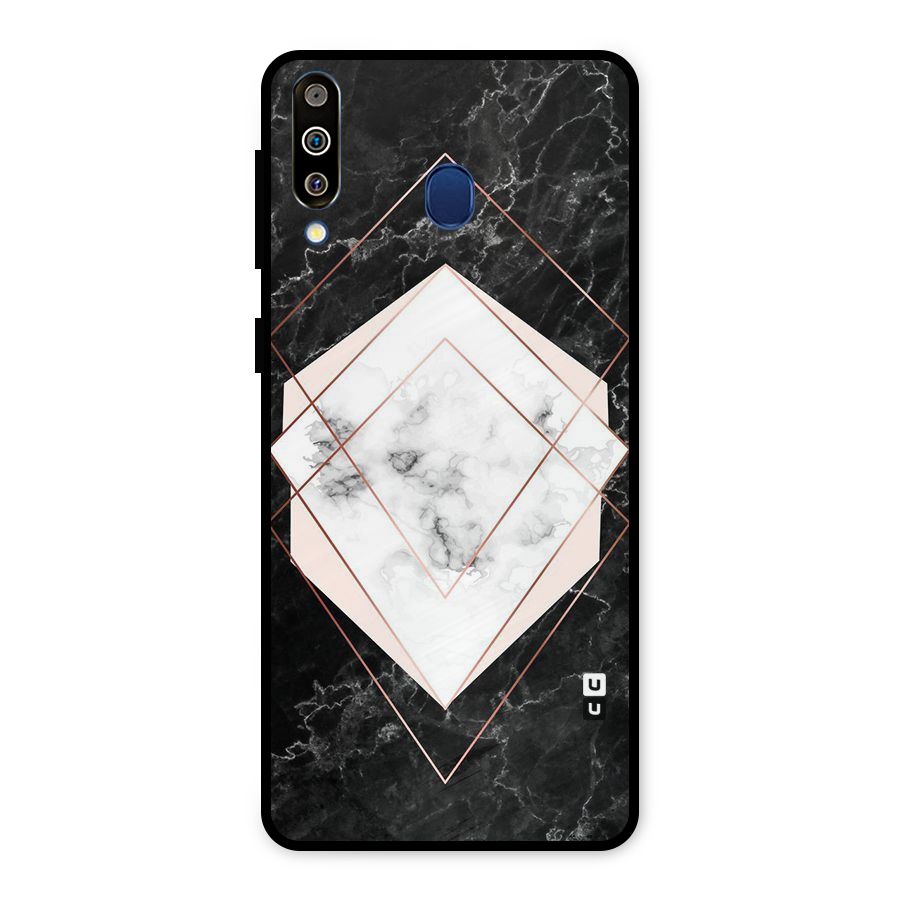 Marble Texture Print Metal Back Case for Galaxy M30