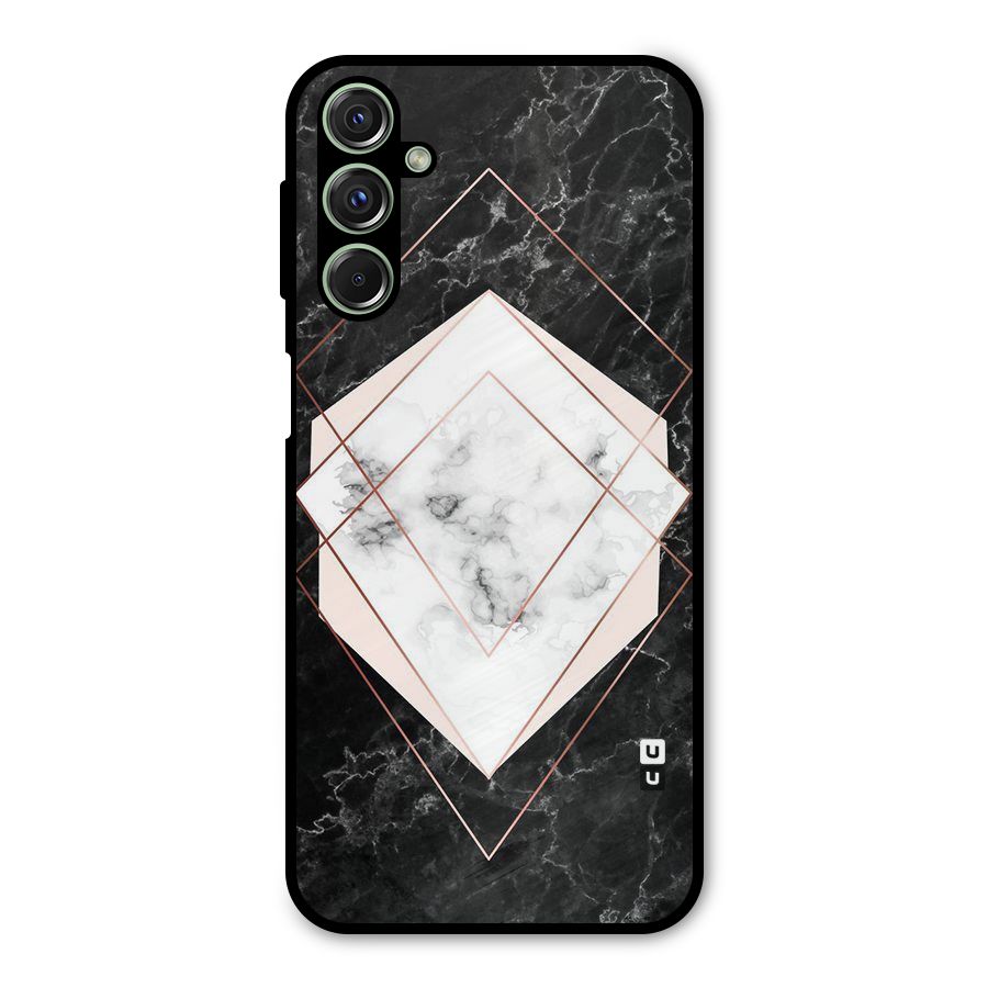 Marble Texture Print Metal Back Case for Galaxy M34