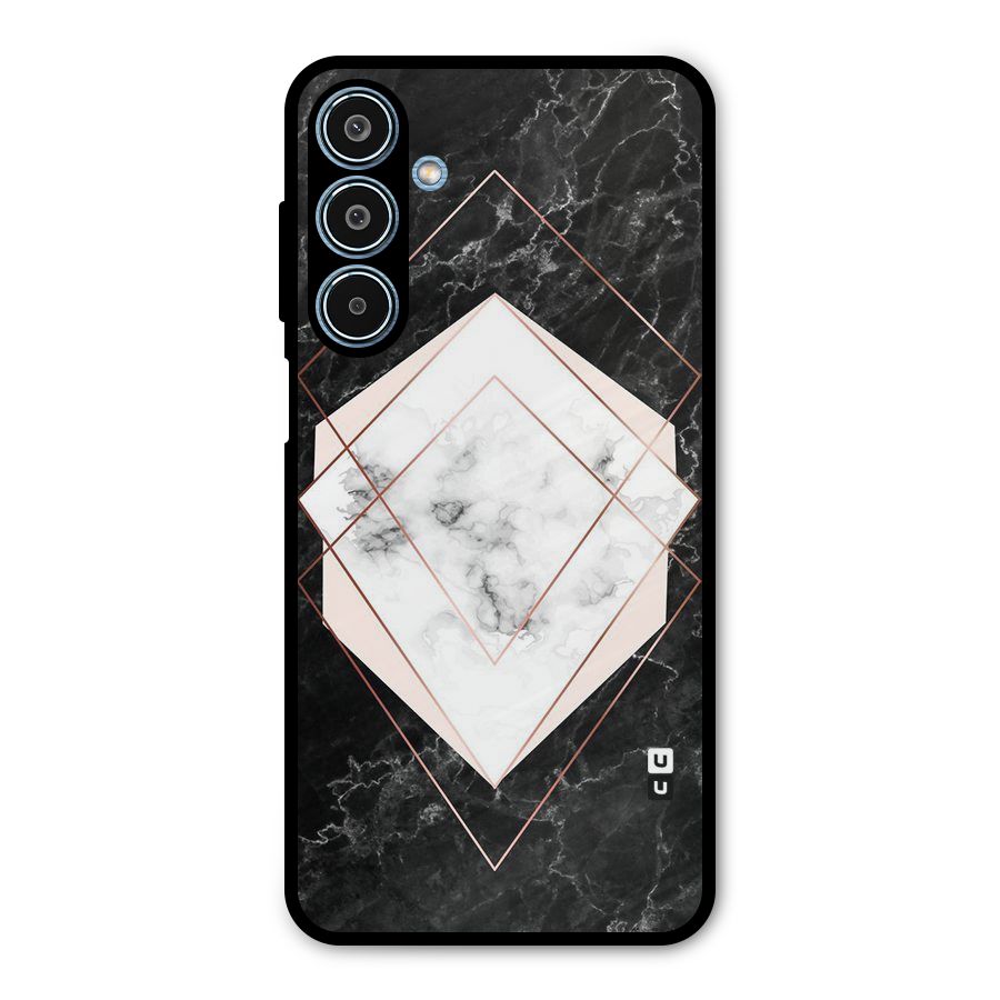 Marble Texture Print Metal Back Case for Galaxy M35