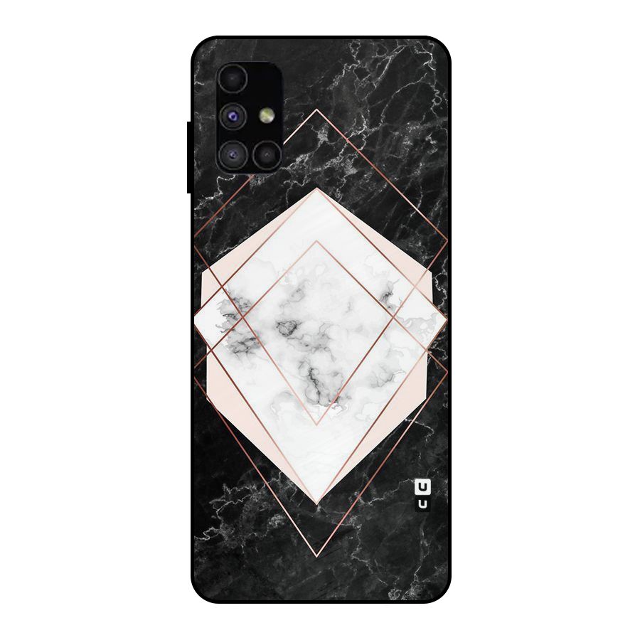 Marble Texture Print Metal Back Case for Galaxy M51