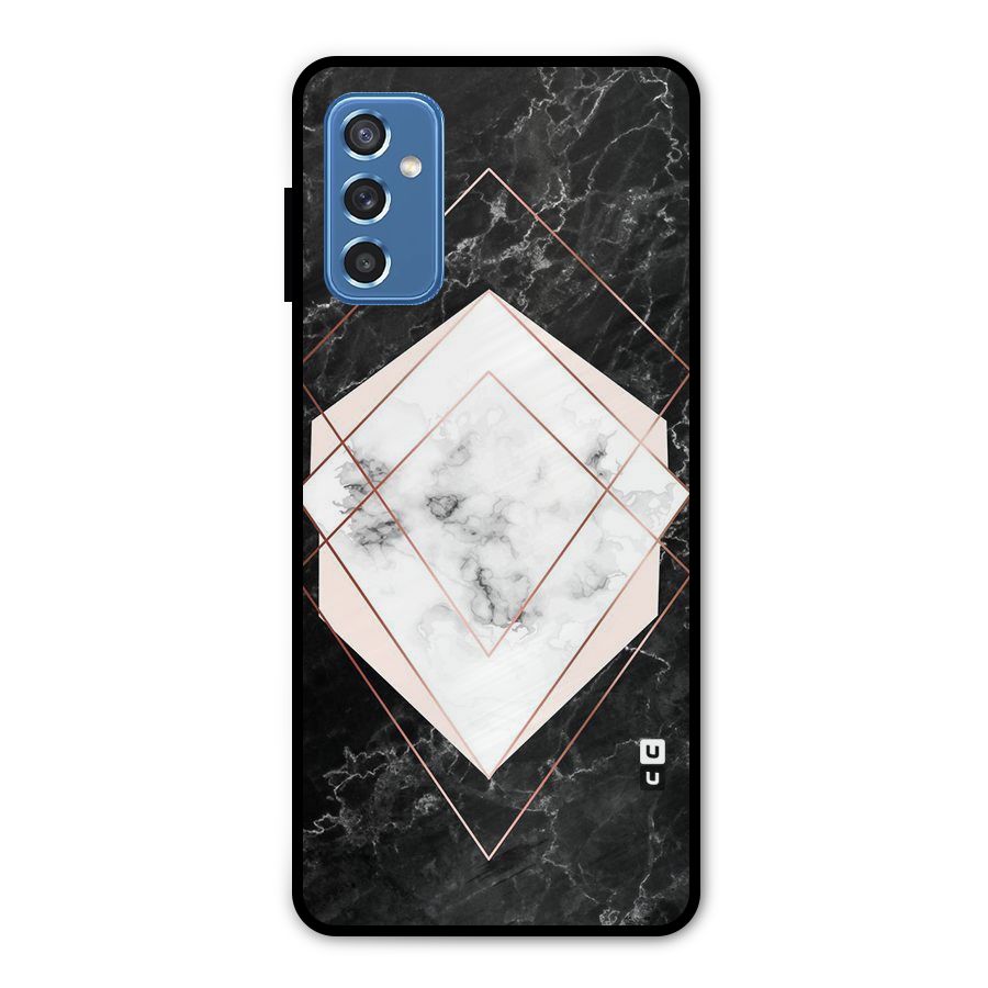 Marble Texture Print Metal Back Case for Galaxy M52 5G