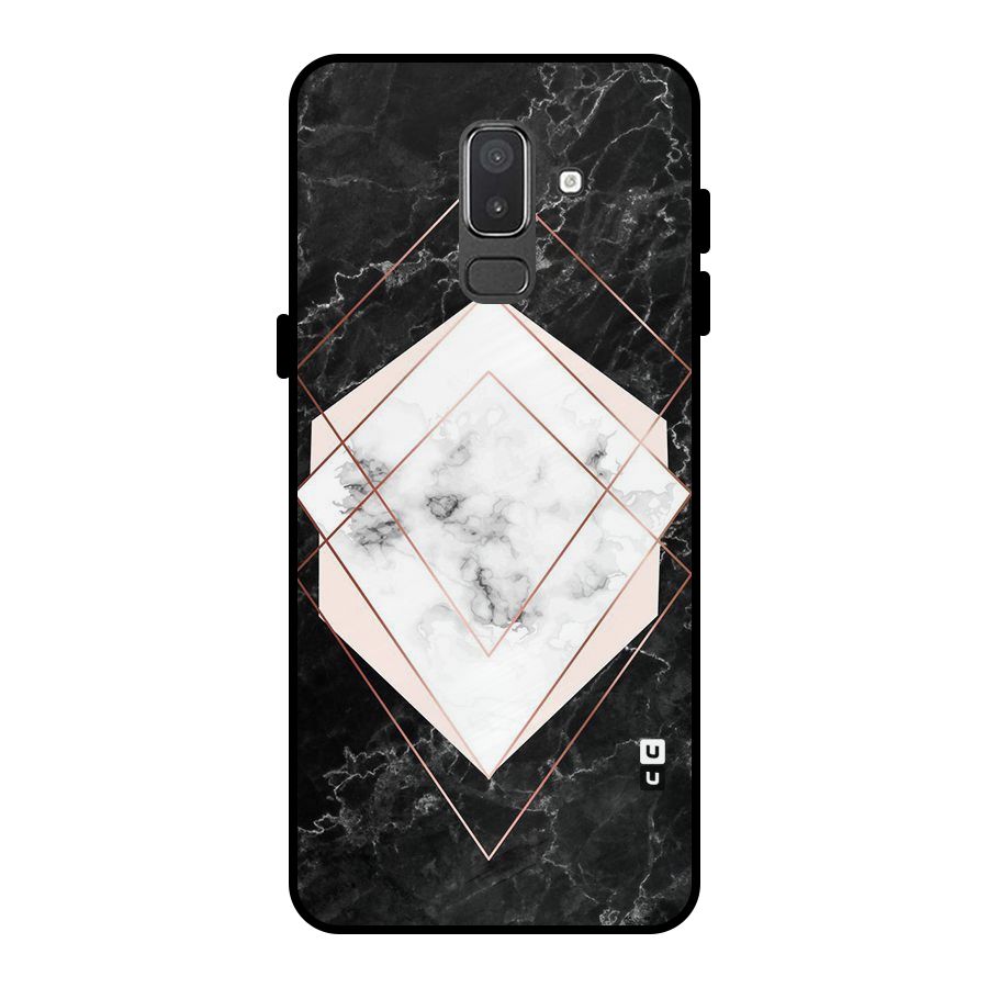 Marble Texture Print Metal Back Case for Galaxy On8 (2018)
