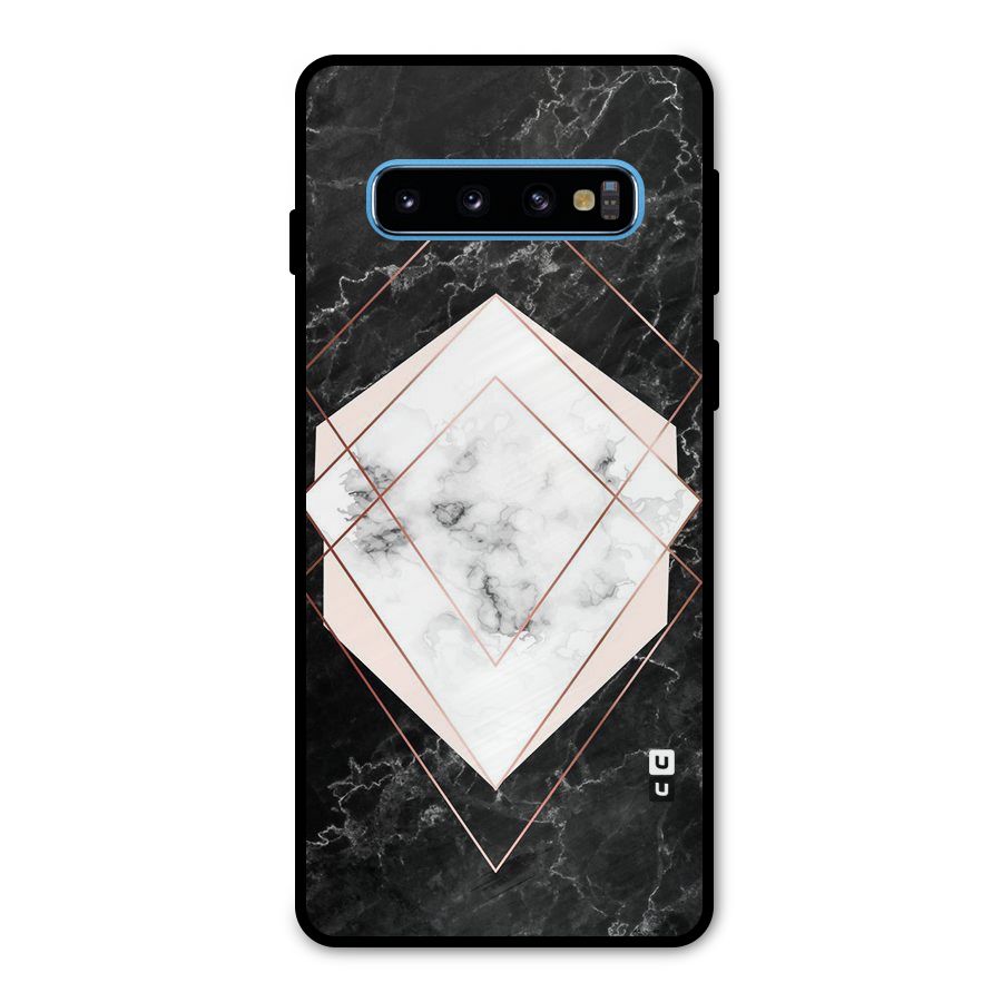 Marble Texture Print Metal Back Case for Galaxy S10