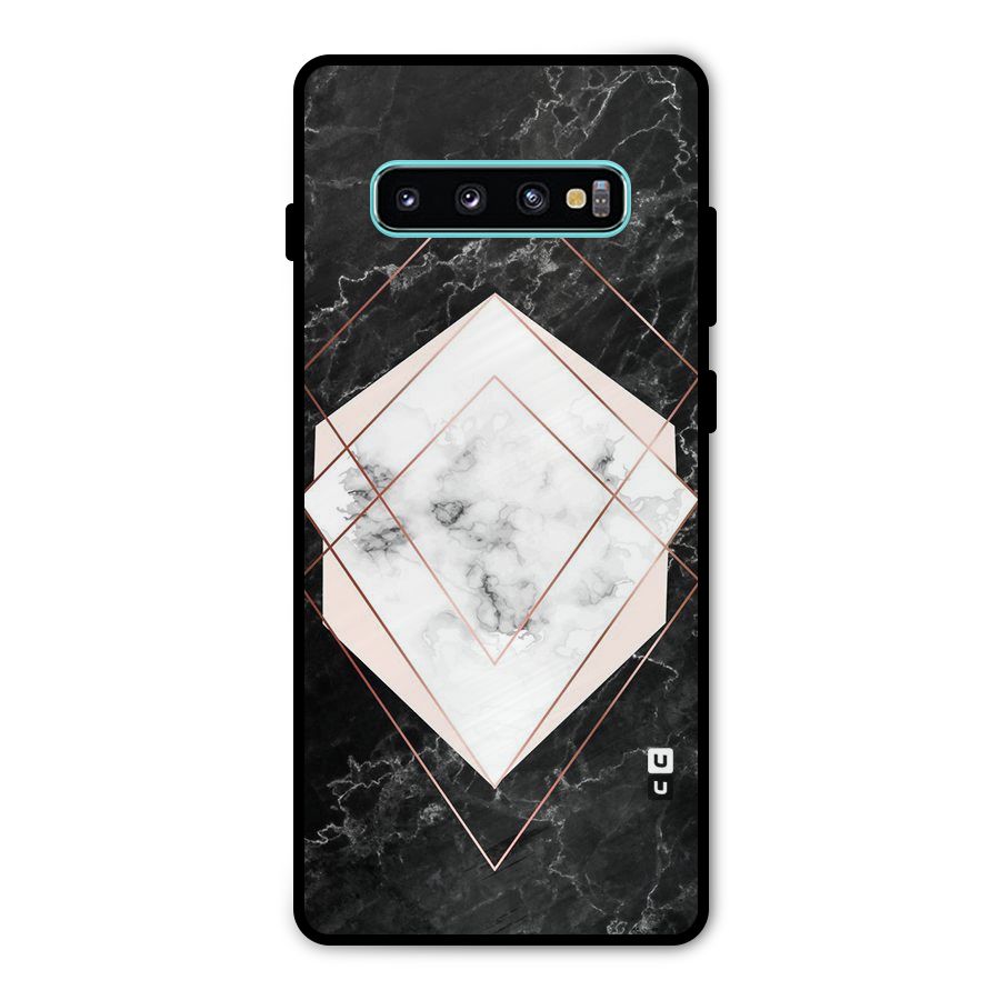 Marble Texture Print Metal Back Case for Galaxy S10 Plus