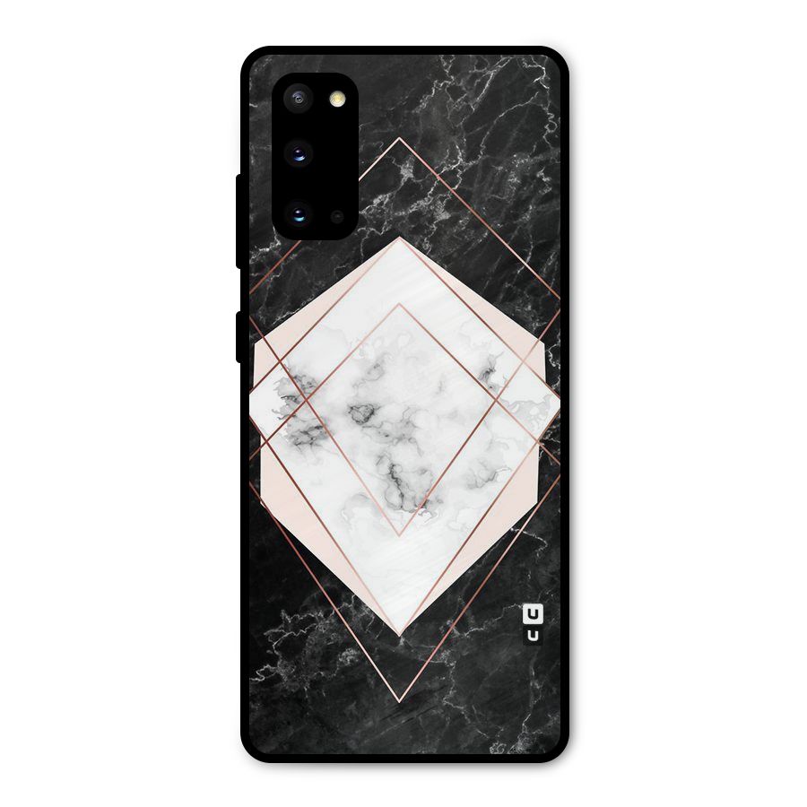 Marble Texture Print Metal Back Case for Galaxy S20
