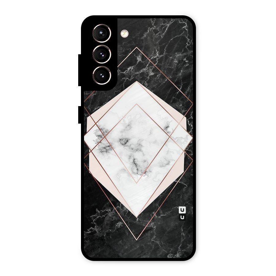 Marble Texture Print Metal Back Case for Galaxy S21 5G