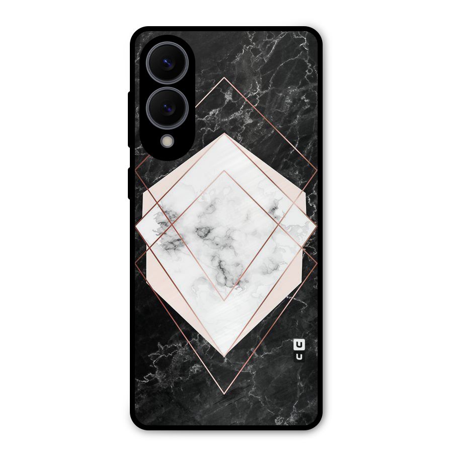 Marble Texture Print Metal Back Case for Galaxy S25 Edge