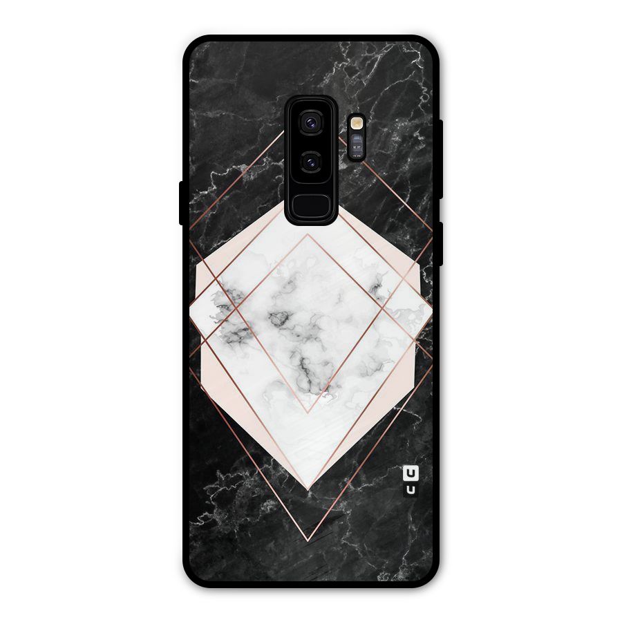 Marble Texture Print Metal Back Case for Galaxy S9 Plus