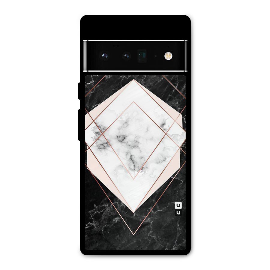 Marble Texture Print Metal Back Case for Google Pixel 6 Pro