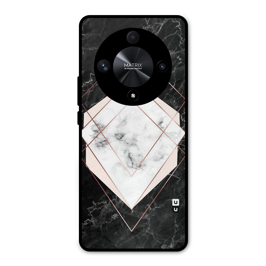 Marble Texture Print Metal Back Case for Honor X9b