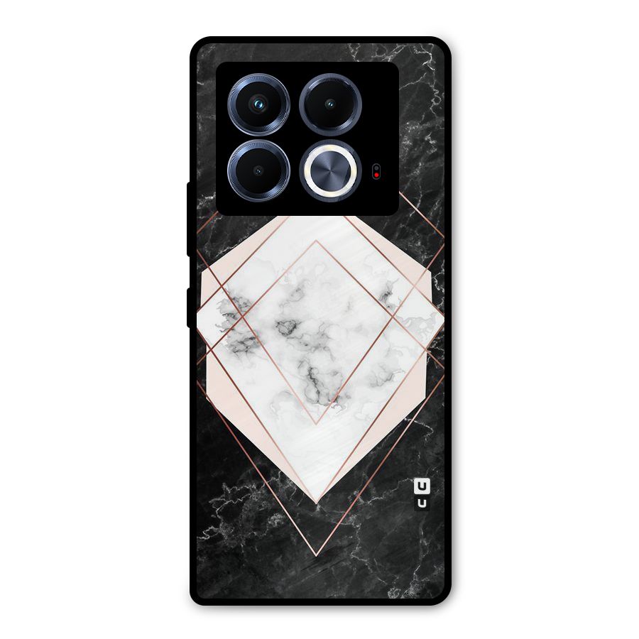 Marble Texture Print Metal Back Case for Infinix Note 40 5G