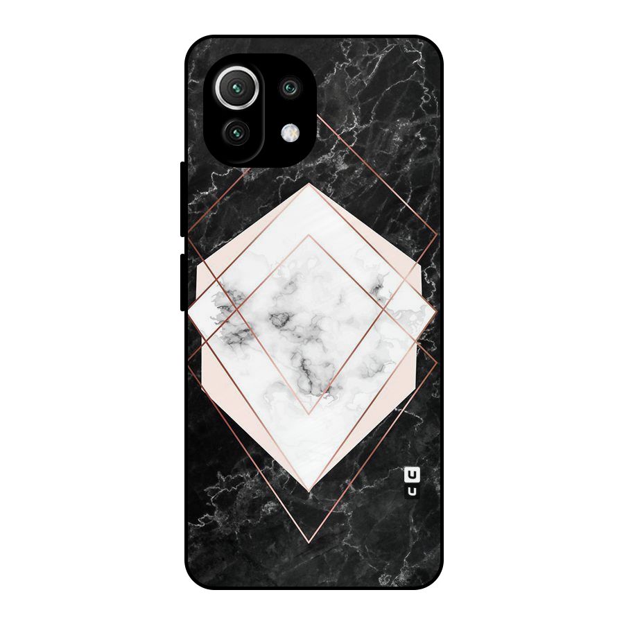 Marble Texture Print Metal Back Case for Mi 11 Lite NE 5G