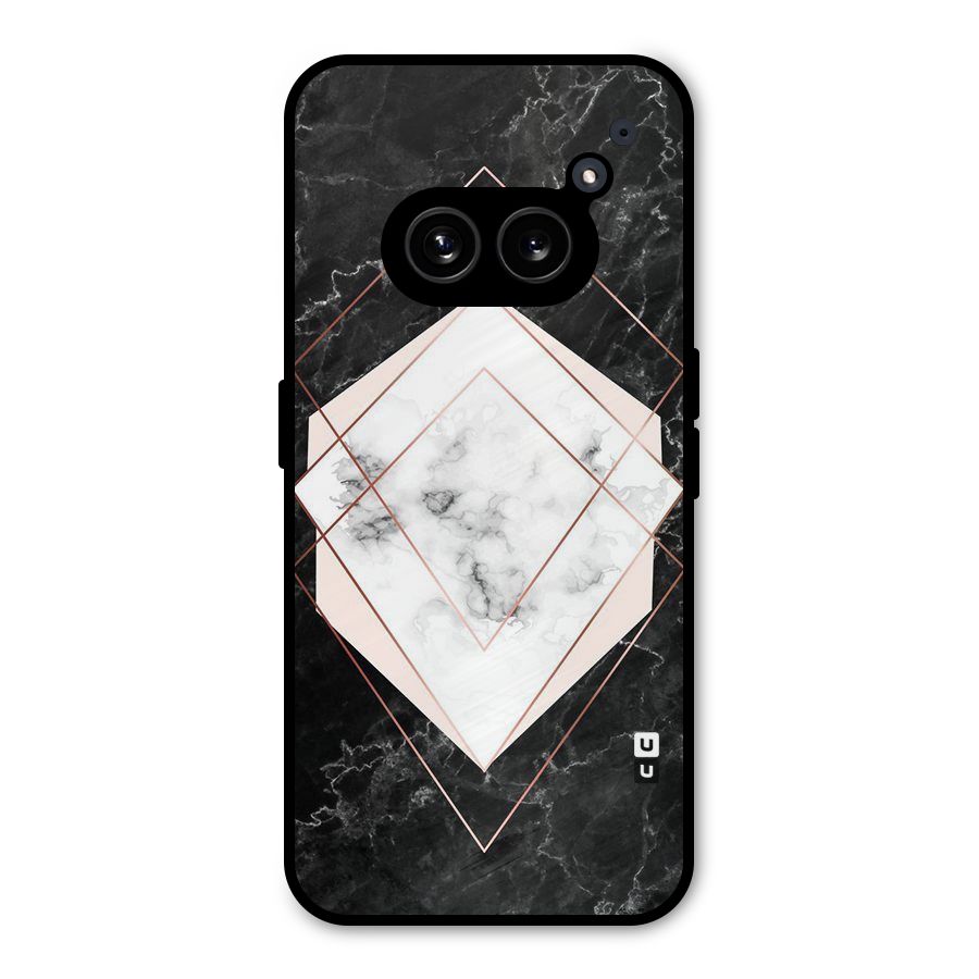 Marble Texture Print Metal Back Case for Nothing Phone 2a Plus