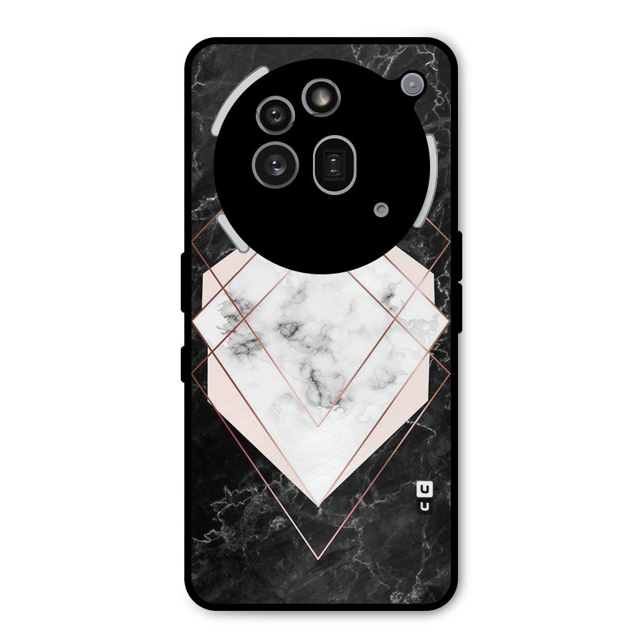 Marble Texture Print Metal Back Case for Nothing Phone 3a Pro