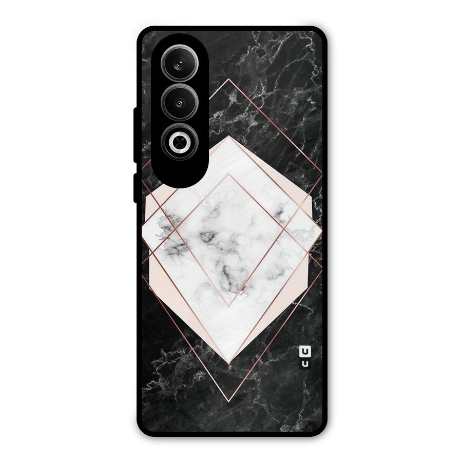 Marble Texture Print Metal Back Case for OnePlus Nord CE4