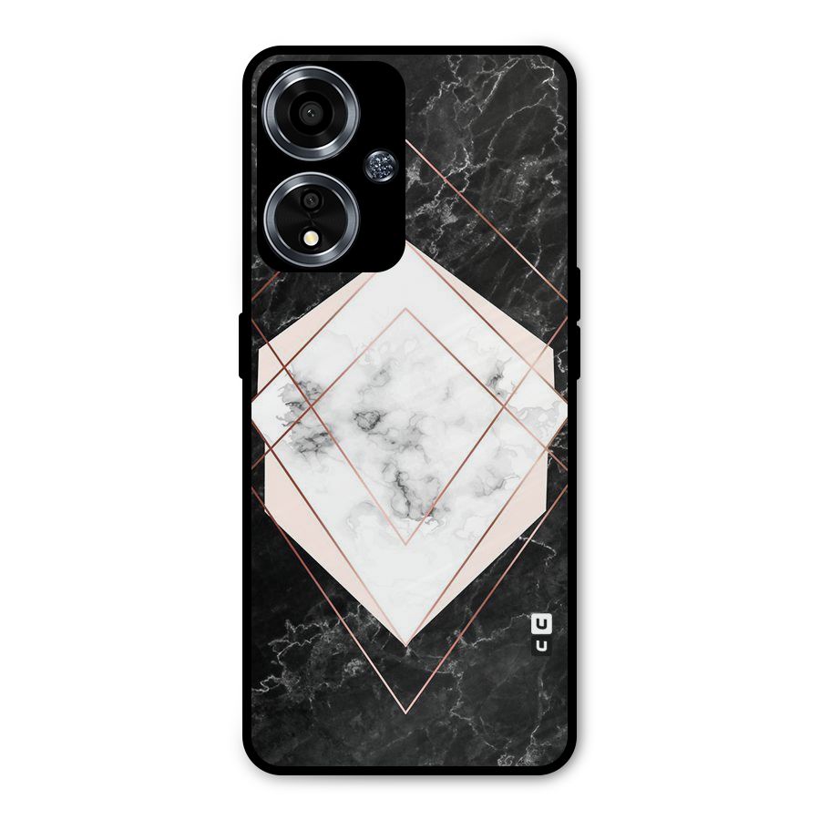 Marble Texture Print Metal Back Case for Oppo A59