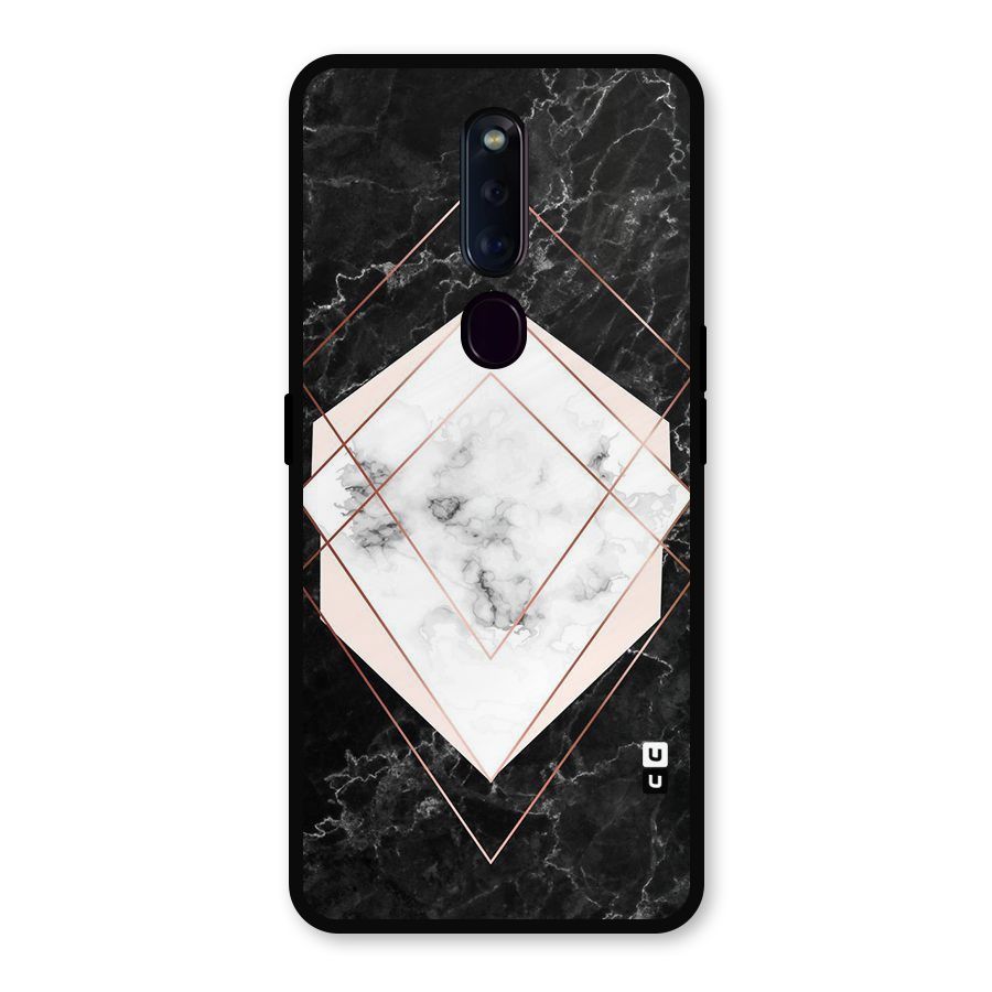 Marble Texture Print Metal Back Case for Oppo F11 Pro