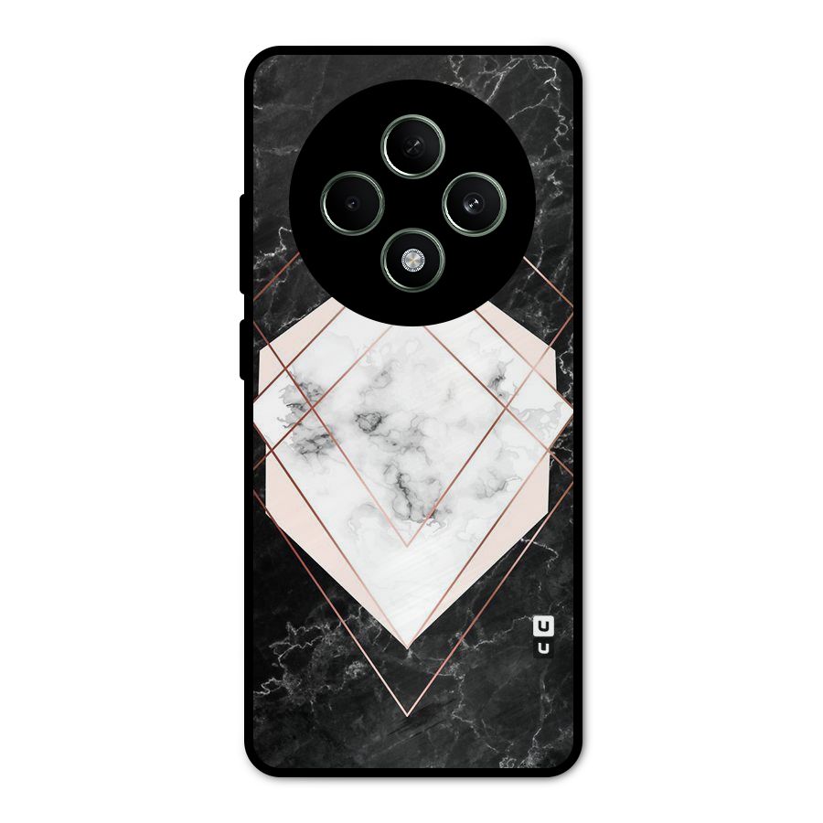 Marble Texture Print Metal Back Case for Oppo F27