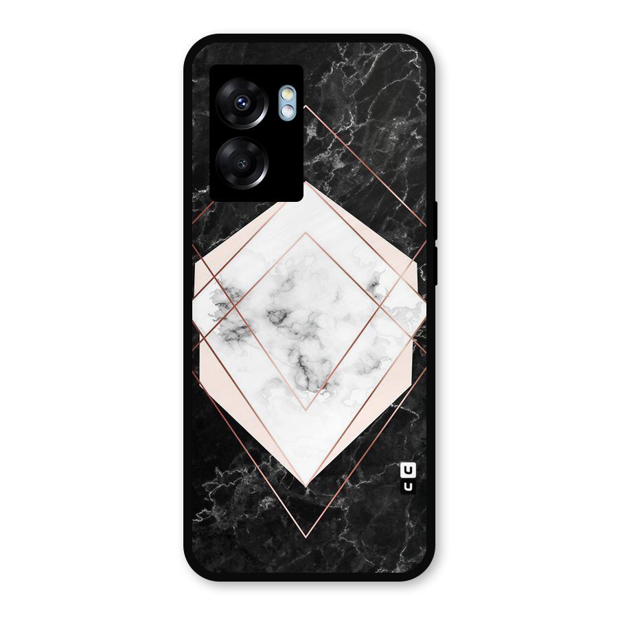 Marble Texture Print Metal Back Case for Oppo K10 (5G)