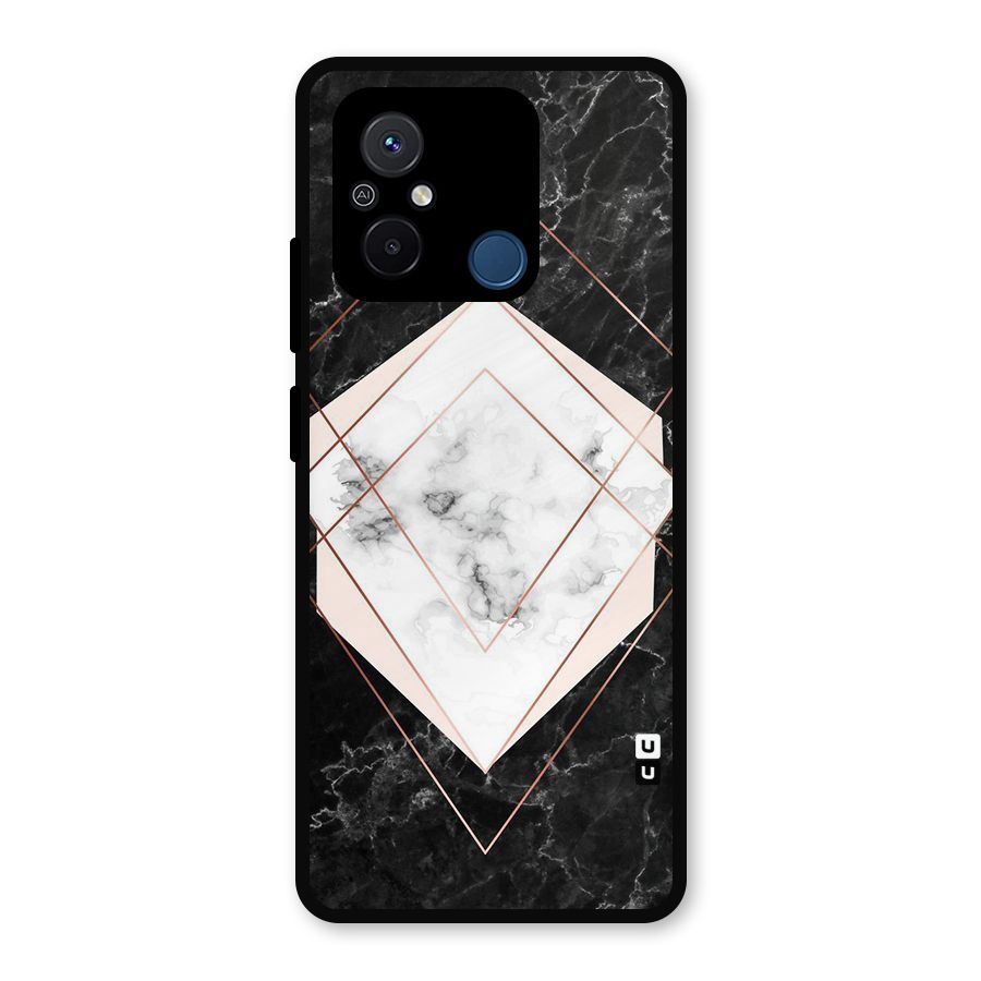 Marble Texture Print Metal Back Case for Poco C55