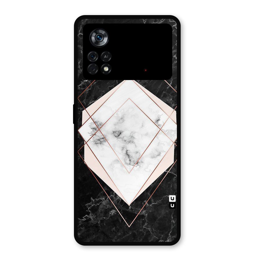 Marble Texture Print Metal Back Case for Poco X4 Pro 5G