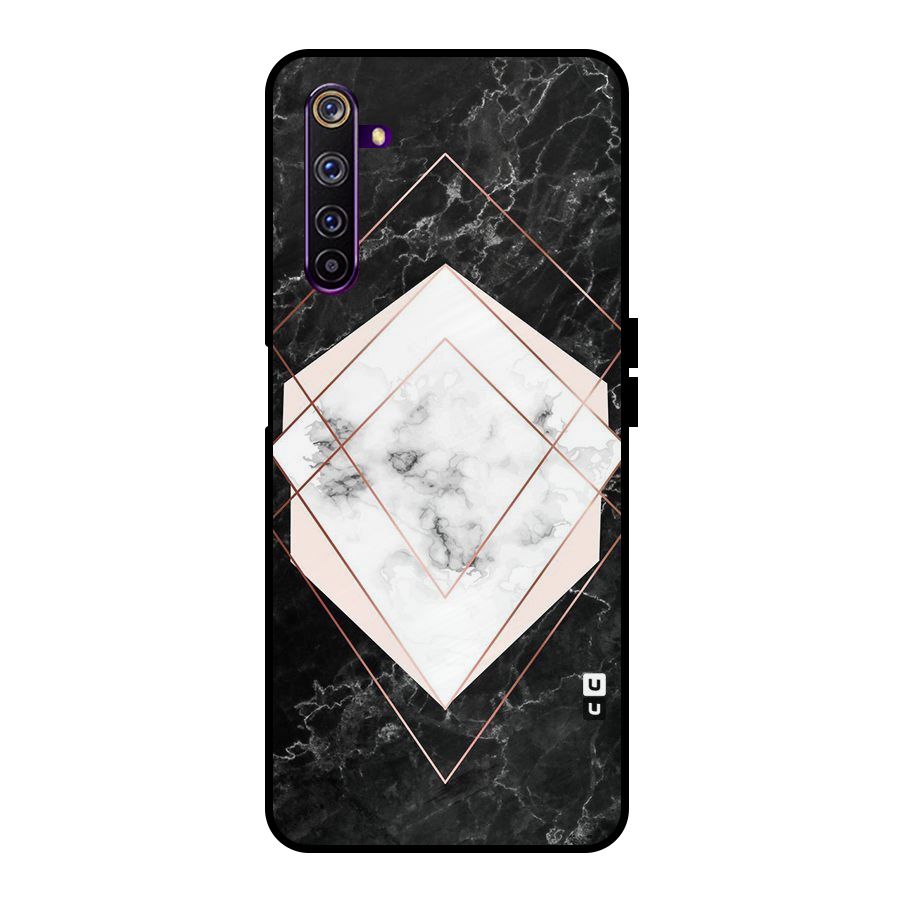 Marble Texture Print Metal Back Case for Realme 6 Pro