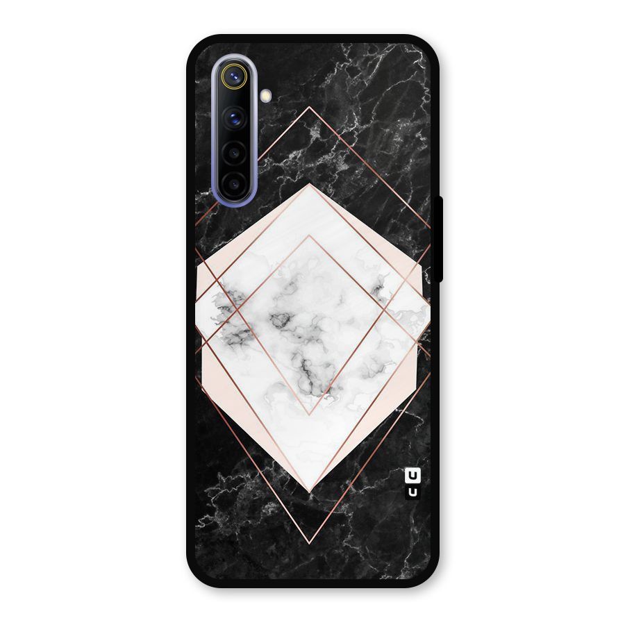 Marble Texture Print Metal Back Case for Realme 6i