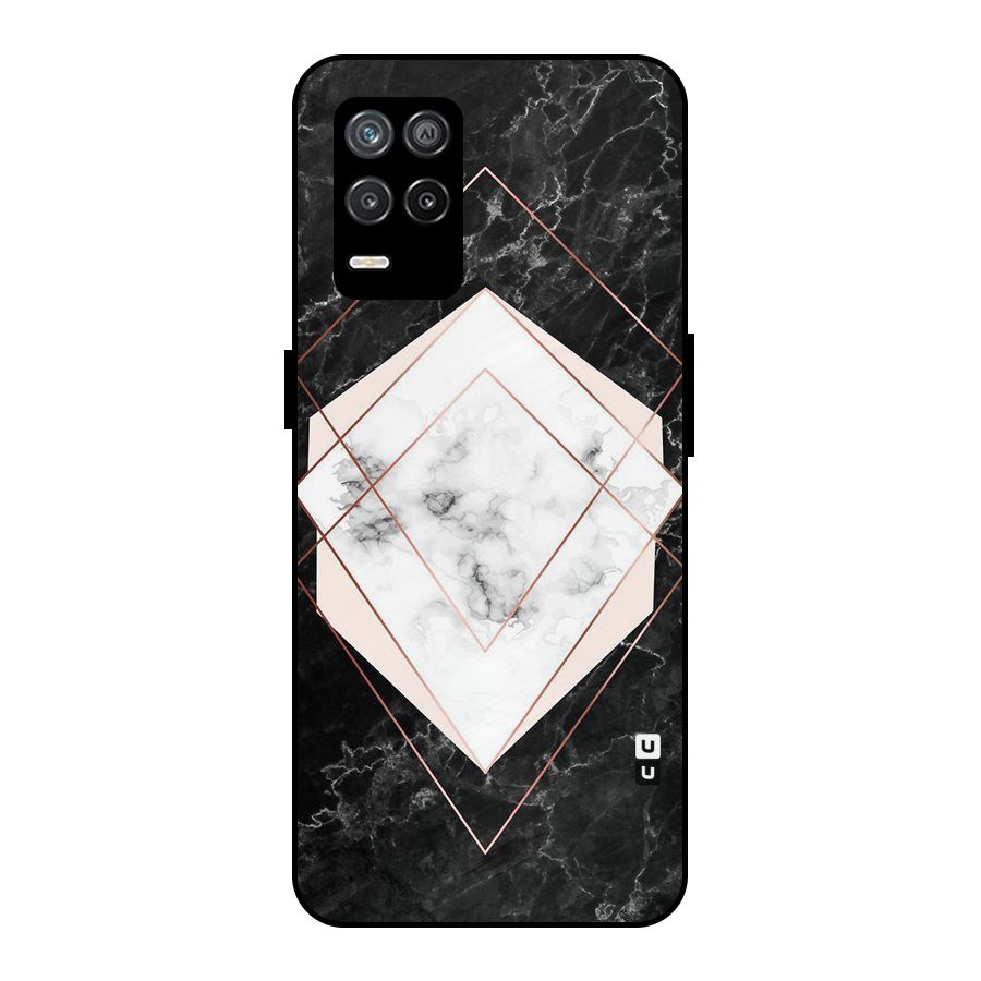 Marble Texture Print Metal Back Case for Realme 8 5G