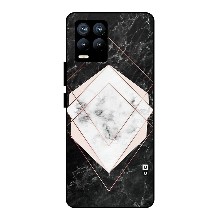Marble Texture Print Metal Back Case for Realme 8 Pro