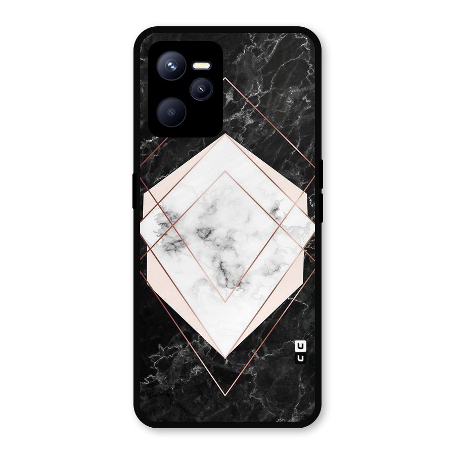 Marble Texture Print Metal Back Case for Realme C35