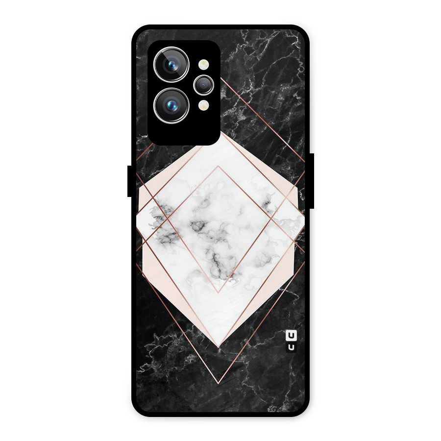 Marble Texture Print Metal Back Case for Realme GT2 Pro