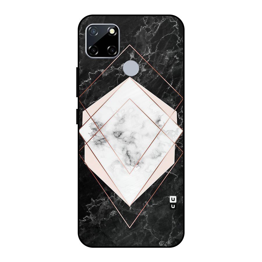 Marble Texture Print Metal Back Case for Realme Narzo 30A