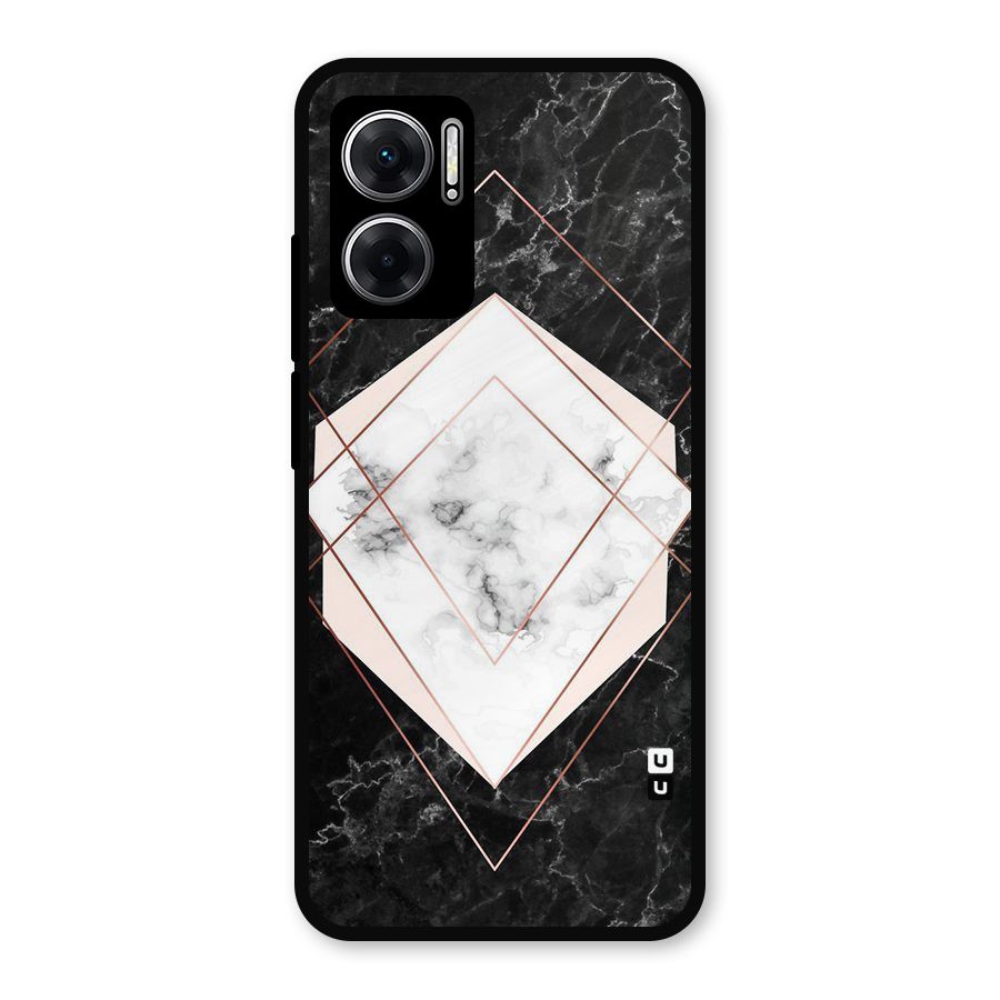 Marble Texture Print Metal Back Case for Redmi 11 Prime 5G