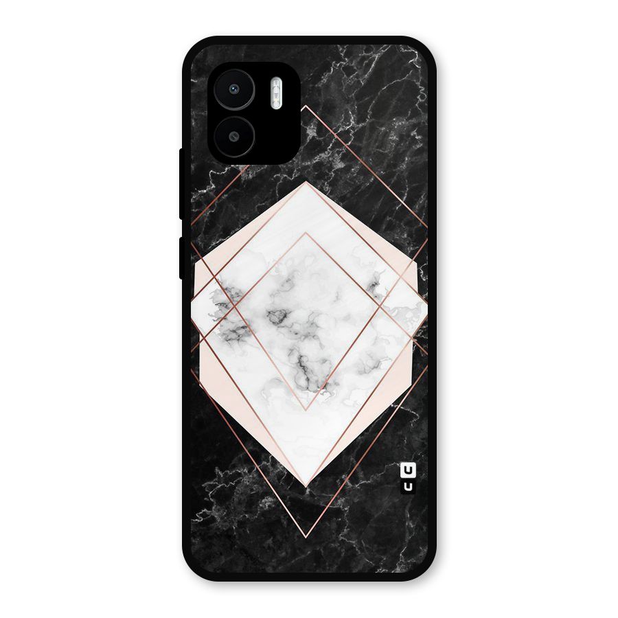 Marble Texture Print Metal Back Case for Redmi A2
