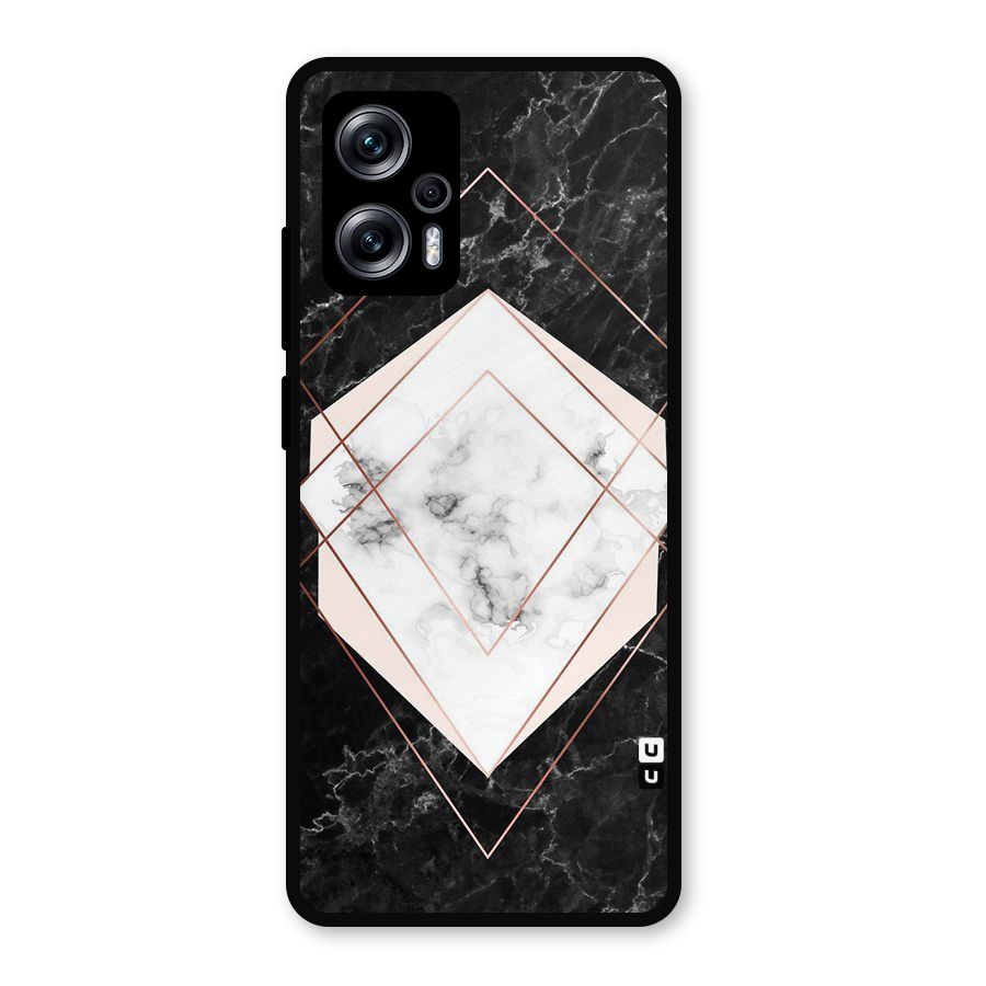 Marble Texture Print Metal Back Case for Redmi K50i