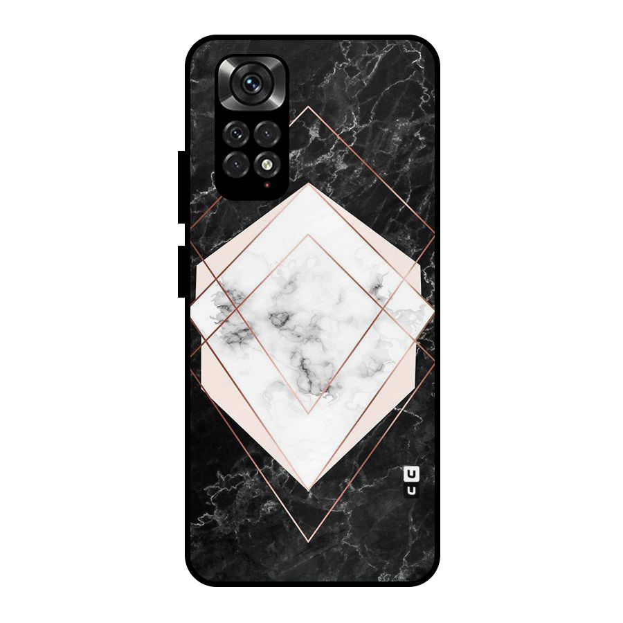 Marble Texture Print Metal Back Case for Redmi Note 11 Pro