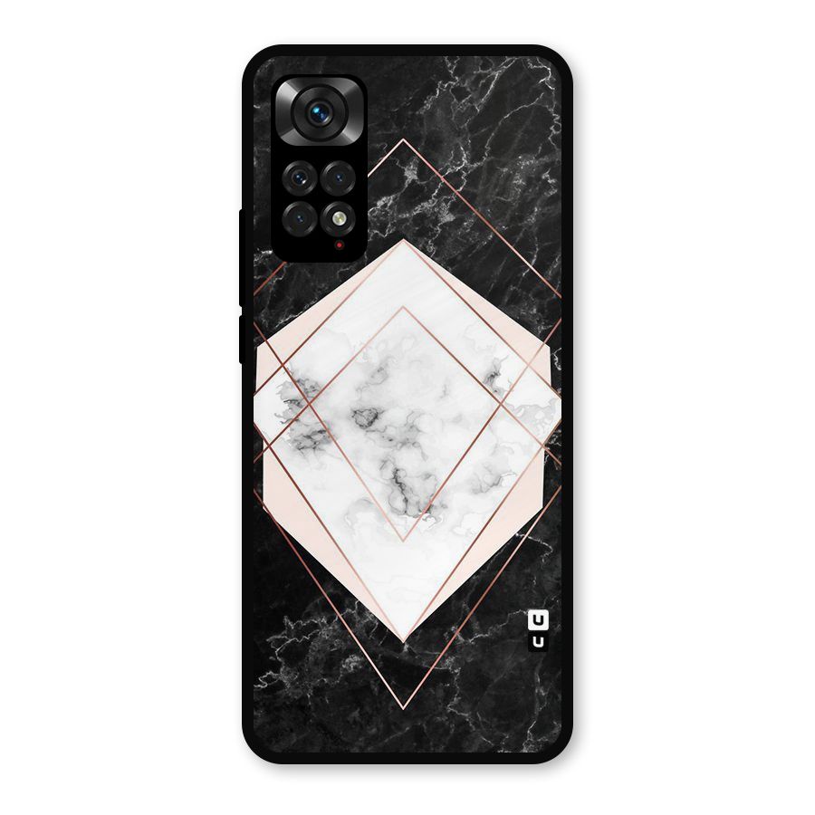 Marble Texture Print Metal Back Case for Redmi Note 11s